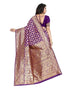 Vasthrlay Banarasi Jacquard Unstitched Red Saree