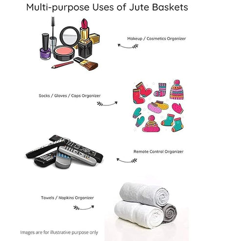 HOME LIVING Multi-Purpose Cute Jute Basket