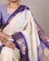 Vasthrlay Kanjivaram Saree Blouse Off White