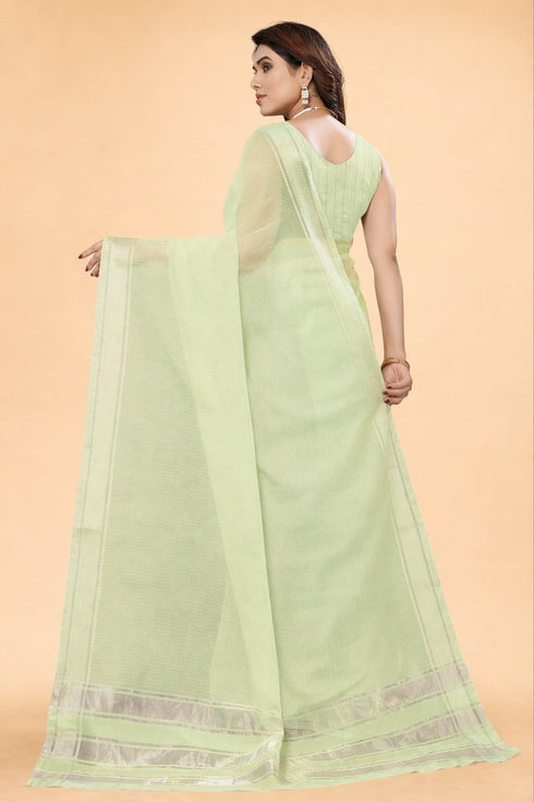 Vasthrlay Gold Unstitched Saree