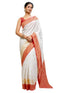 Vasthrlay Special Weaving Unstitched White Saree