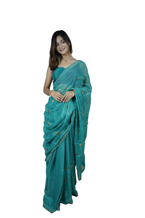 Vasthrlay Embroidered Shimmer Ethnic Wear