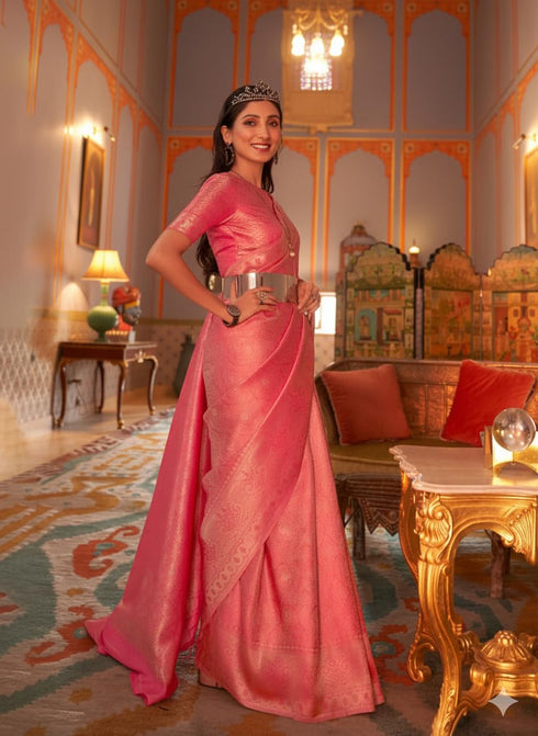 Vasthrlay Banarasi Unstitched Saree