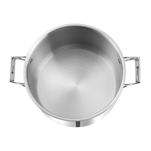 Healux 30 cm Tiana Triply Biryani Pot with Glass lid -12 L