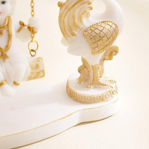 Karigaari India Lord Krishna on Swing Idol – Bal Gopal Jhula Murti