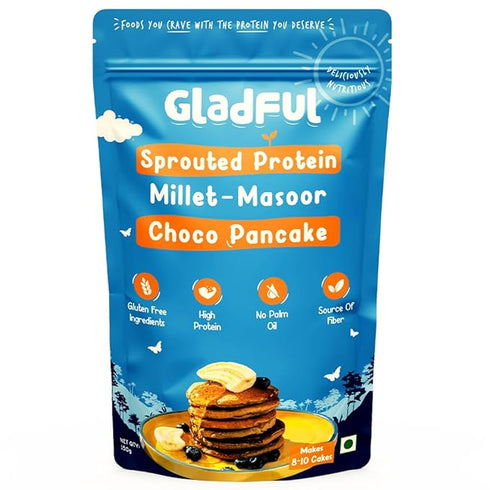 Gladful Chocolate and Banana Millet Pancake