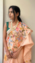 Vasthrlay Peach Floral Printed Linen