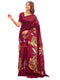 Vasthrlay Womens Abstract Unstitched Off White Saree