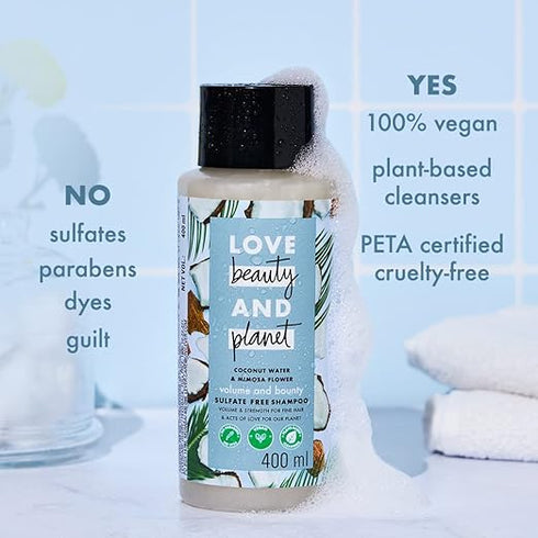 Love Beauty And Planet Coconut Water and Mimosa Flower Shampoo