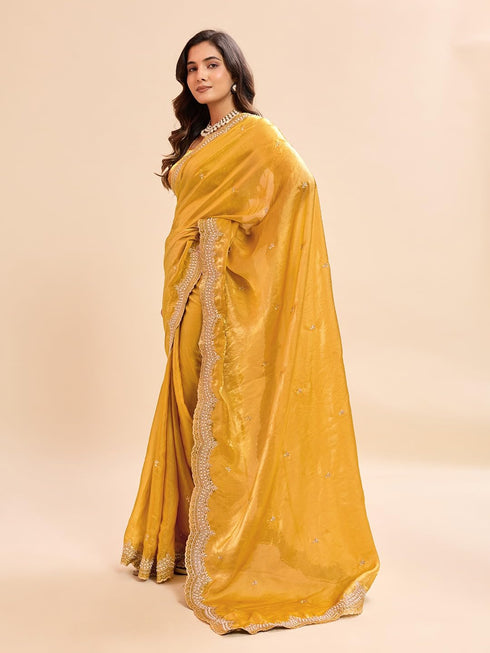Vasthrlay Embellished Embroidered Chiffon