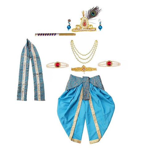 Krishna Dress Janmasthmi Costume for Baby Boy Set of 10