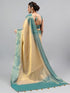 Vasthrlay Green Womens Ready To Wear One Minute Polyester Erode Zari Saree