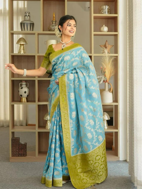 Vasthrlay Purple Kanjivaram Wedding Saree