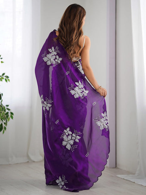 Vasthrlay Handcrafted Embroidered Contrast Rt Ethnic Wear
