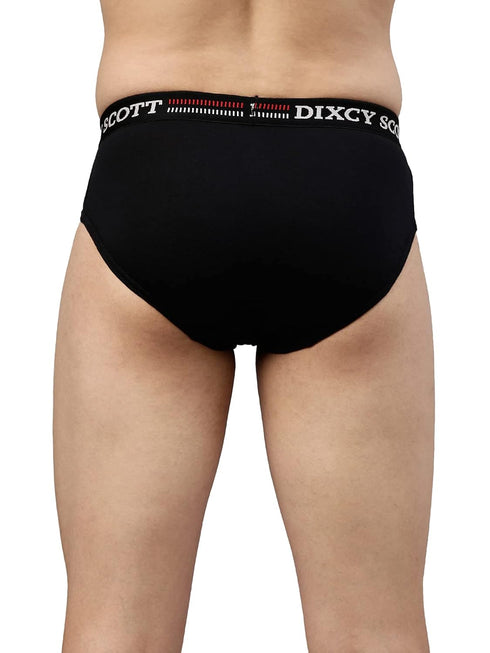 Dixcy Scott Originals Replay Briefs | 100% Combed Cotton Brief for Men | Men's Underwear | Modern Mid-Waist Fit | Durable, Sweat-Absorbing Cotton-Lined Waistband | Innerwear for Man | Pack of 3