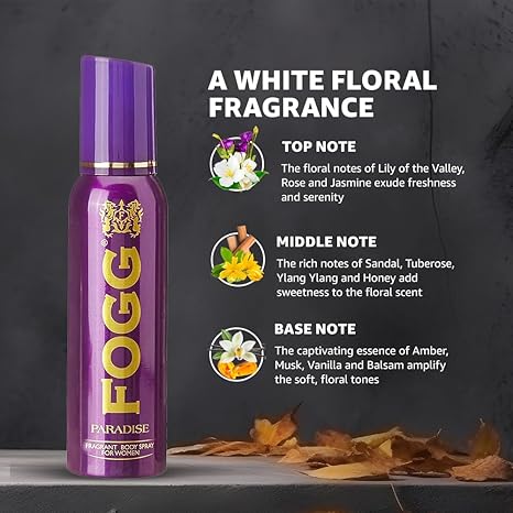 Fogg Paradise No Gas Deodorant for Women