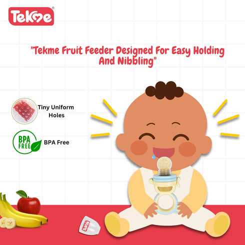 Tekme Silicone Food/Fruit Nibbler With Rotating Roll To Push Food