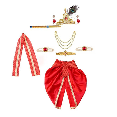 Red Krishna Costume for Kids