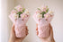 Set of 2 Pink Crochet Flower Bouquet