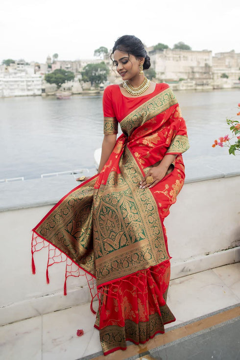 Vasthrlay Wine Jacquard Saree