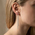 Via Mazzini No-Tarnish No-Rusting Bar Front Back Chain Earrings