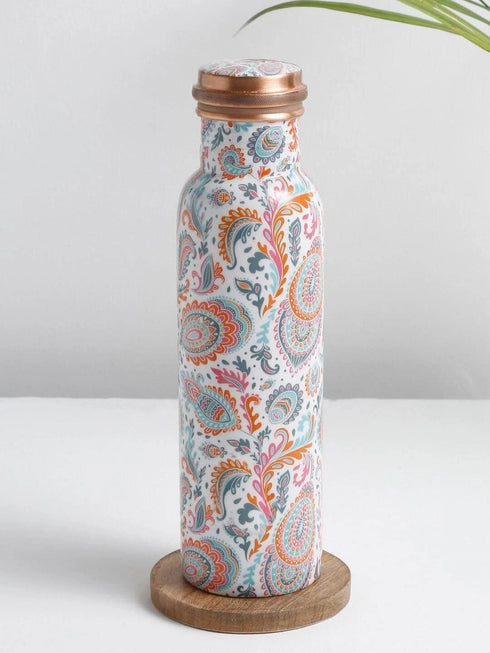 Pure Copper Designer Water Bottle | 1000ml