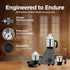 Preethi Diamond 750 Watts Mixer Grinder, 3 SS 304 Jars, Black