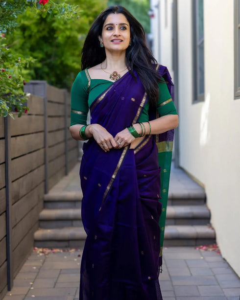 Vasthrlay Banarasi Unstitched Saree