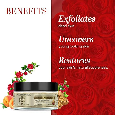 Khadi Natural Ayurvedic Rose And Apricoat Walnut Facial Scrub