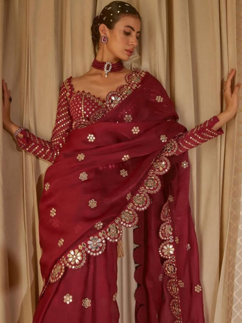 Vasthrlay Georgette Embroidery Saree