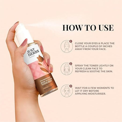 Just Herbs Steam Distilled Rose Water Facial Mist