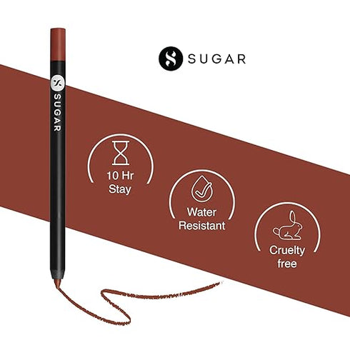 Sugar Cosmetics Lipping On The Edge Lip Liner Pencil Long Lasting Matte Finish 01 Taffeta Terracotta