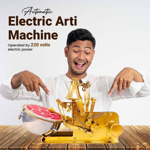 PINGEX Fully Automatic Electric Arti Machine Nagara For Home Temple