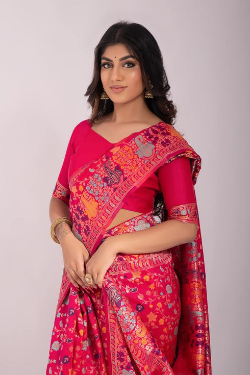 Vasthrlay Banarasi Unstitched Saree