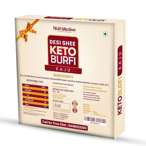 NutroActive Desi Ghee Keto Kaju Barfi 200g