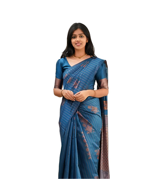 Vasthrlay Banarasi Unstitched Saree
