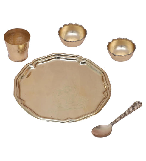 Brass Bhog Prasad Thali Set