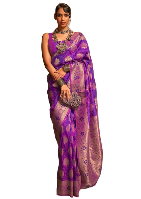 Vasthrlay Exquisite Traditional Intricate Gold Tone Saree