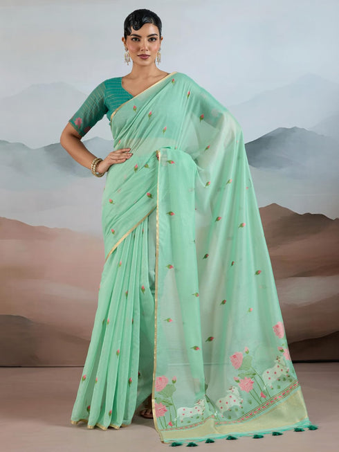 Vasthrlay Botanical Printed Unstitched Rj Ethnic Wear