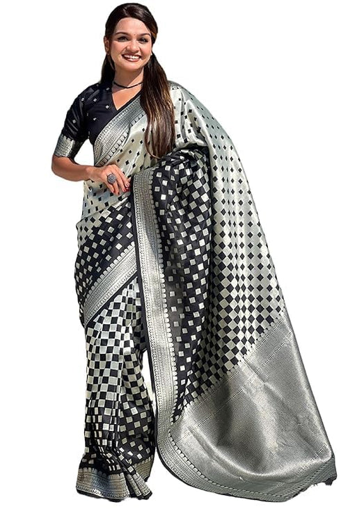 Vasthrlay Banarasi Unstitched Saree