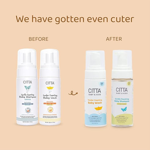 CITTA Tear Free Foaming Baby Shampoo & Baby Body Wash