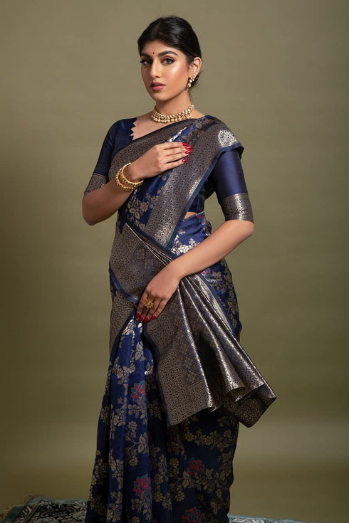 Vasthrlay Banarasi Wedding Unstitched Saree
