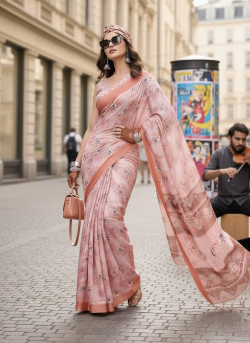 Vasthrlay Orange Traditional Az Ys Pushpa Ethnic Wear
