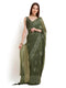 Vasthrlay Georgette Printed Unstitched Turquoise Saree