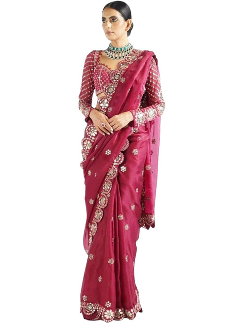 Vasthrlay Georgette Embroidery Saree