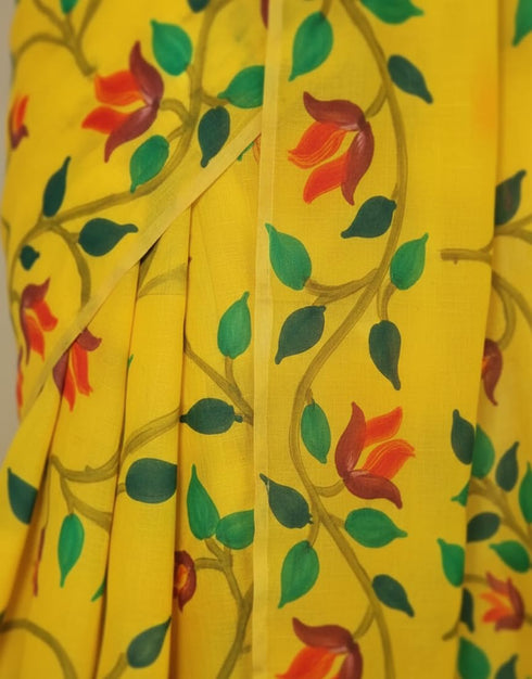 Vasthrlay Printed Multicolor Kalamkari Unstitched