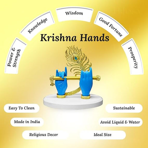 Ekhasa Lord Krishna Hands with Flute Idol (Small Size)
