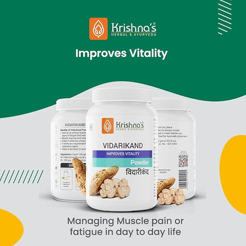Krishna'S Herbal & Ayurveda Vidari Kand Powder