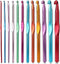 12 Pcs Aluminium Crochet Hooks Set Multicolor Knitting Needles Kit 2mm