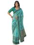 Vasthrlay Bandhani Embroidery Unstitched White Saree